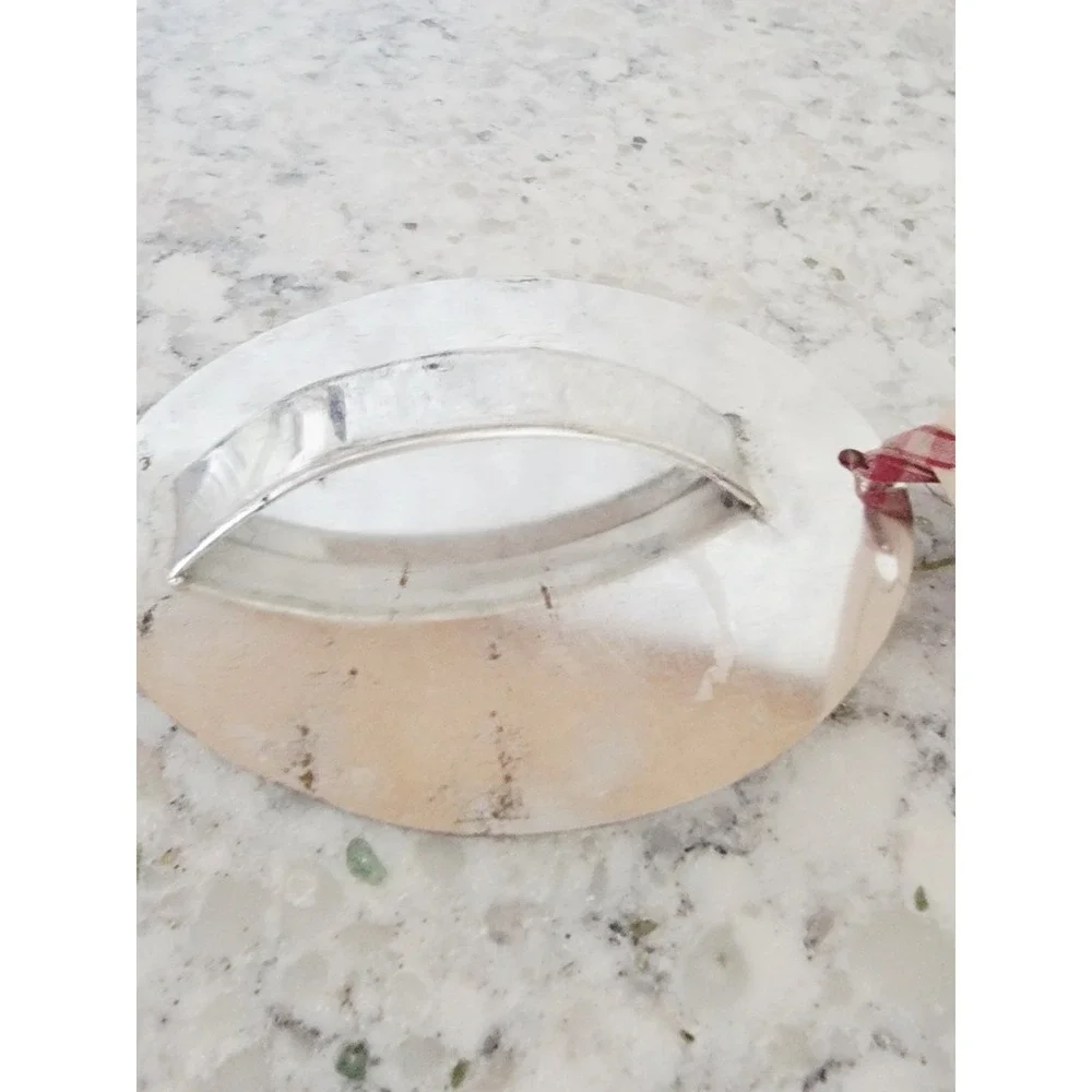 Orchard Canyon Handcrafted Tin Apple Cookie Cutter Silver Backed with Handle NEW